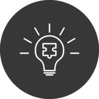 Solution Line Inverted Icon Design vector