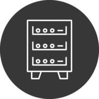 Server Cabinet Line Inverted Icon Design vector