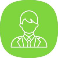 Manager Line Curve Icon Design vector