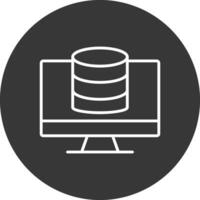 OnLine Inverted Multi Circle Database Line Inverted Icon Design vector