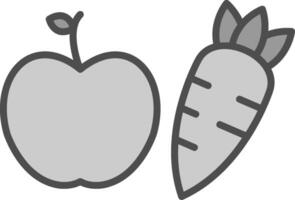 Healthy Eating Line Filled Greyscale Icon Design vector