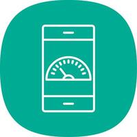 Dashboard Line Curve Icon Design vector