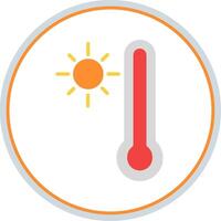 Thermometer Flat Circle Icon vector