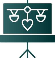Training Glyph Gradient Icon vector