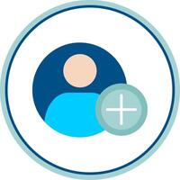 Add Flat Circle Icon vector