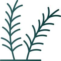 Rosemary Line Gradient Icon vector