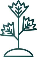 Parsley Line Gradient Icon vector