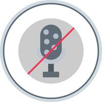 Mute Flat Circle Icon vector