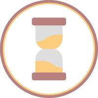 Sandglass Flat Circle Icon vector