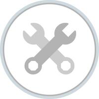 Spanner Flat Circle Icon vector