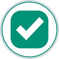 Checkmark Flat Circle Icon vector