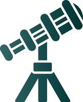 Telescope Glyph Gradient Icon vector