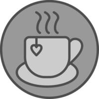 Mug Line Filled Greyscale Icon Design vector