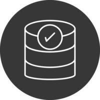 Database Line Inverted Icon Design vector