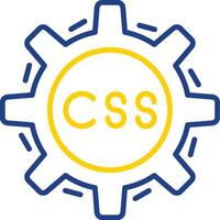 Css Coding Line Two Colour Icon Design vector