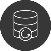 Database Backup Line Inverted Icon Design vector