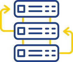 Servers Line Two Colour Icon Design vector