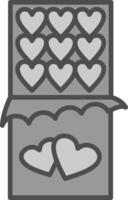 Chocolate Bar Line Filled Greyscale Icon Design vector