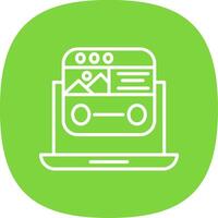 Landing Page Line Curve Icon Design vector