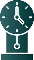 icono de gradiente de glifo de reloj vector