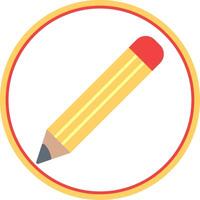 Pencil Flat Circle Icon vector