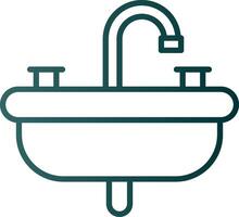 Sink Line Gradient Icon vector