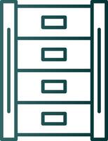 Makeup Container Line Gradient Icon vector