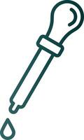 Dropper Line Gradient Icon vector