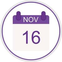 November Flat Circle Icon vector