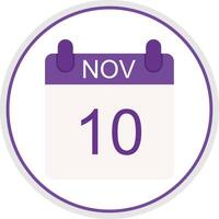 November Flat Circle Icon vector