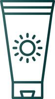 Sunblock Cream Line Gradient Icon vector