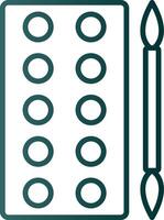 Eyeshadow Line Gradient Icon vector