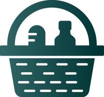 Picnic Basket Glyph Gradient Icon vector