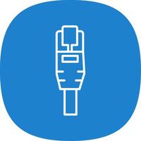 Ethernet Line Curve Icon Design vector