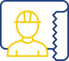 Architect Line Two Colour Icon Design vector