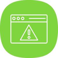 Access Denied Line Curve Icon Design vector