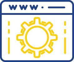 Web Optimization Line Two Colour Icon Design vector