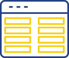 Web Programming Line Two Colour Icon Design vector