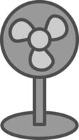 Fan Line Filled Greyscale Icon Design vector