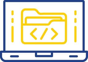 Software Development Line Two Colour Icon Design vector