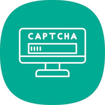 Captcha Line Curve Icon Design vector