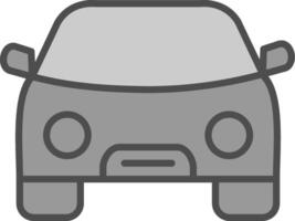 coche línea lleno escala de grises icono diseño vector