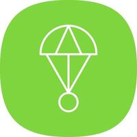 Skydive Line Curve Icon Design vector