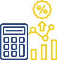Calculator Line Two Colour Icon Design vector