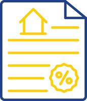 Contract Line Two Colour Icon Design vector