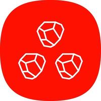 Boulder Line Curve Icon Design vector