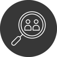 Search Team Line Inverted Icon Design vector