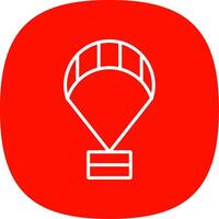 Paragliding Line Curve Icon Design vector