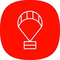 Paragliding Line Curve Icon Design vector