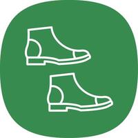 Boots Line Curve Icon Design vector